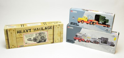 Lot 852 - Three boxed Corgi scale model heavy haulage vehicles.