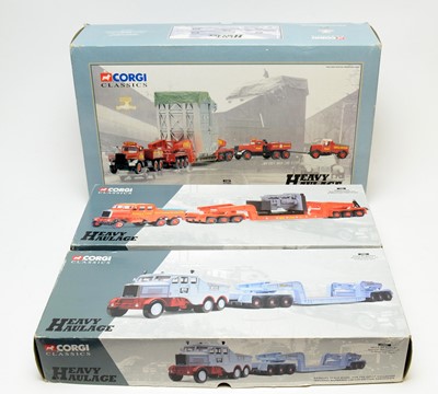 Lot 853 - Three boxed Corgi Classics Heavy Haulage scale model vehicles.