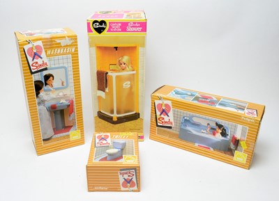 Lot 925 - 1970's boxed Sindy bathroom fixtures.