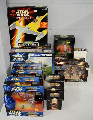 Lot 933 - Star Wars Episode I action figures and vehicles.