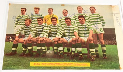 Lot 1240 - Glasgow Celtic Football Club players autographs from 1965