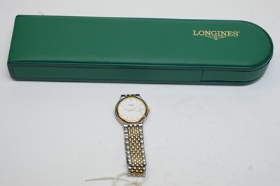 Lot 51 - A lady's Longines Les Grandes Classique stainless steel wristwatch.
