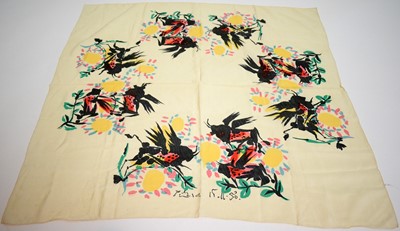 Lot 1275 - A Pablo Picasso screen-printed silk scarf.
