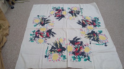 Lot 1275 - A Pablo Picasso screen-printed silk scarf.