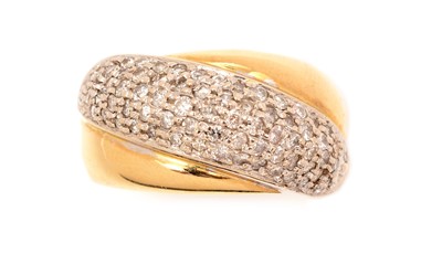 Lot 244 - A diamond and 9ct gold dress ring