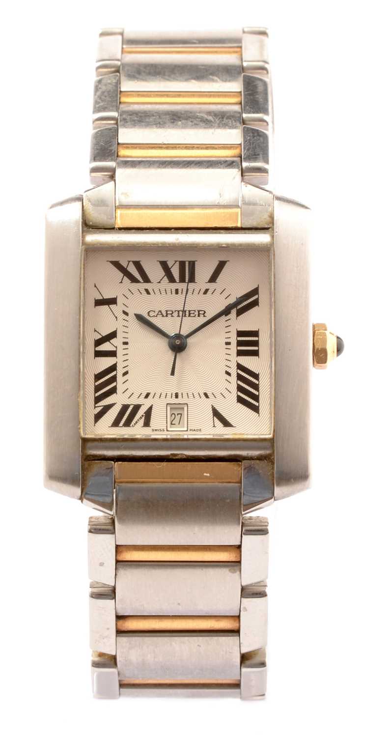 Lot 15 - A Cartier Tank Francais wristwatch
