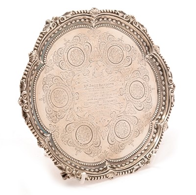 Lot 186 - A Victorian silver salver