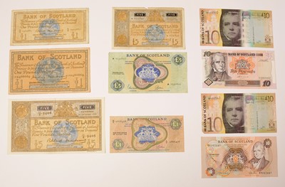 Lot 215 - Bank of Scotland bank notes