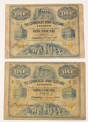 Lot 220 - Two The Commercial Bank of Scotland Limited £1 bank notes