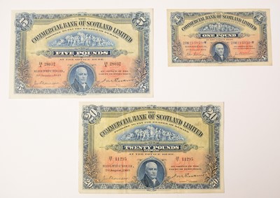 Lot 221 - The Commercial Bank of Scotland Limited bank notes