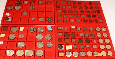 Lot 253 - A selection of Queen Victoria shillings and other coinage.