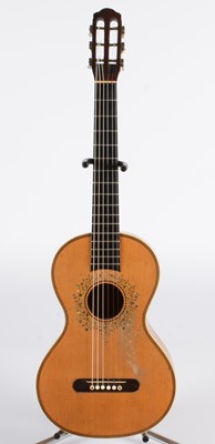 Lot 317 - A French Mirecourt Guitar stamped 'Brugere a Mirecourt'