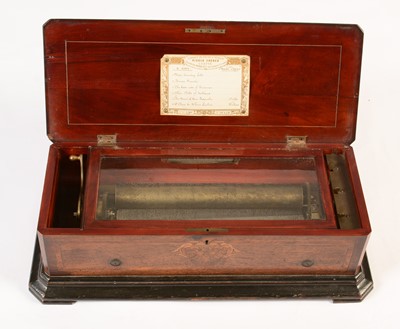 Lot 364 - Swiss cylinder musical box by Nicole Freres