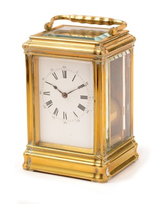 Lot 491 - An early 20th Century French carriage clock, retailed by J.W. Benson