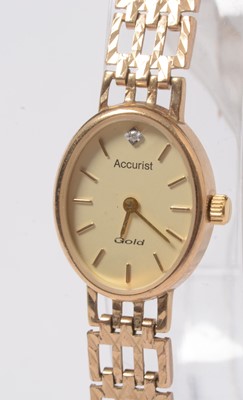 Lot 233 - A lady's diamond set 9ct gold Rotary wristwatch.