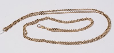 Lot 237 - An antique yellow-mental belcher link guard chain.
