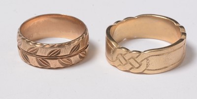 Lot 246 - Two 9ct gold bands.