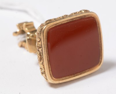 Lot 260 - A 19th Century yellow-metal fob seal.