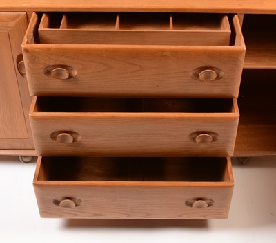 Lot 53 - Ercol: an elm Model 455 sideboard.