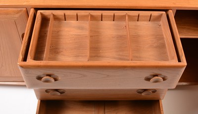 Lot 53 - Ercol: an elm Model 455 sideboard.