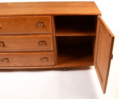 Lot 53 - Ercol: an elm Model 455 sideboard.