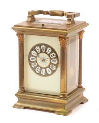 Lot 497 - A late 19th Century repeating carriage clock, by E. Maurice & Co