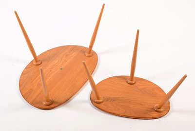Lot 79 - Ercol: two (from a nest of three) occasional tables.