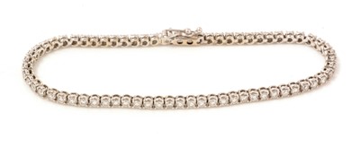 Lot 57 - A diamond line bracelet