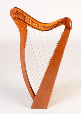 Lot 887 - A Celtic floor standing harp.