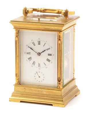 Lot 493 - A late 19th Century Grand Sonnerie carriage clock