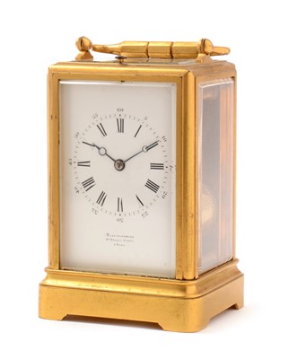 Lot 566 - A late 19th Century repeating carriage clock, by Klaftenberger