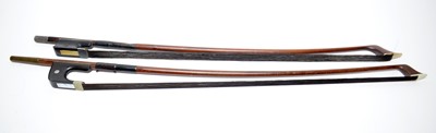 Lot 279 - Two Bass Violin bows