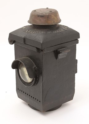 Lot 350 - An LNER M82A cast iron railway train crossing lamp