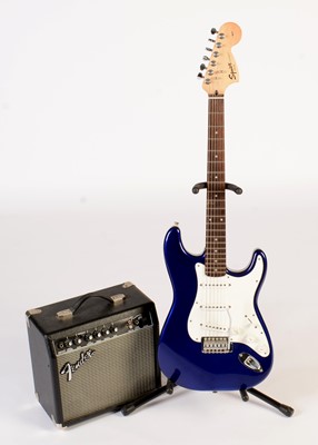 Lot 852 - Fender Squier Affinity Series Strat. Frontman practice amp.