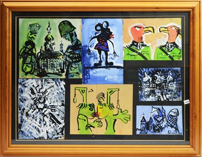 Lot 234 - Antoni Sulek (1951- 1988) - gouache collage.
