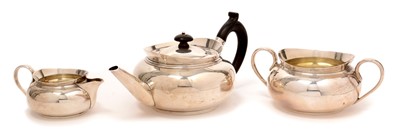 Lot 162 - A Victorian silver three-piece tea service