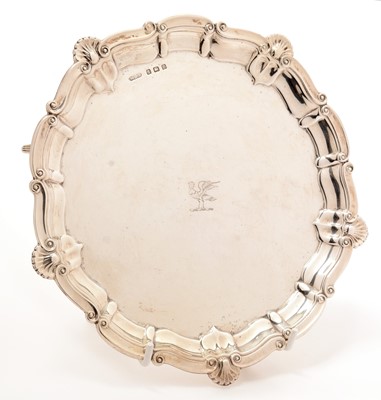 Lot 163 - A Geroge V silver waiter