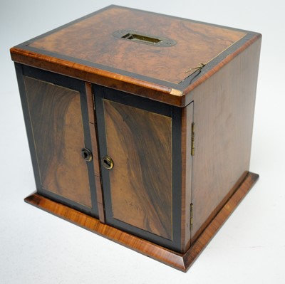 Lot 515 - A 19th Century burr walnut miniature chest of drawers