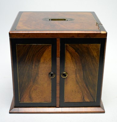 Lot 515 - A 19th Century burr walnut miniature chest of drawers