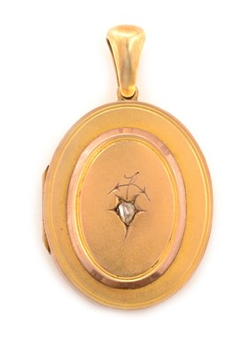 Lot 141 - A Victorian diamond set locket pendant