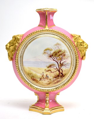 Lot 339 - A Derby Crown Porcelain Company moon flask