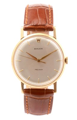 Lot 28 - A Rolex 9ct yellow gold cased Precision wristwatch