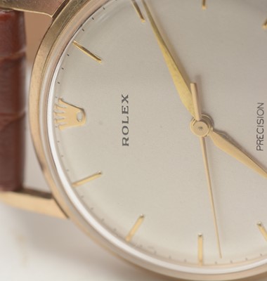 Lot 28 - A Rolex 9ct yellow gold cased Precision wristwatch
