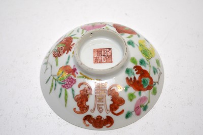 Lot 313 - Cafe au lait coffee cup and saucer, rice bowl cover and stand