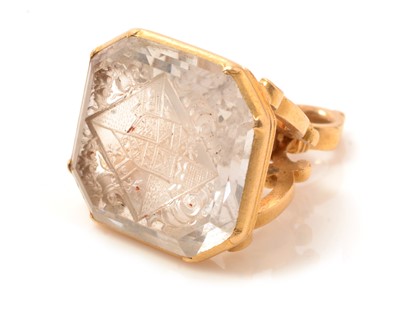 Lot 47 - A 19th Century rock crystal fob seal