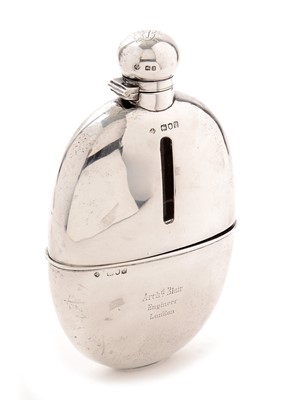 Lot 205 - A Victorian silver covered hip flask