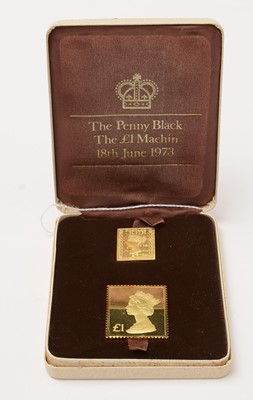 Lot 165 - "The British Definitive Stamp Replica Issue" 22ct gold ingots.