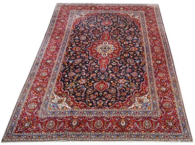 Lot 455 - A Kashan carpet