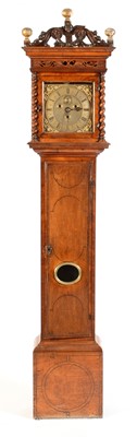 Lot 479 - William Prevost, Newcastle: A very rare late 17th Century three train walnut longcase clock.