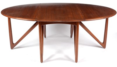 Lot 658 - Kurt Østervig for Jason Möbelfabrik, Denmark: 'Eva' dining table; and six associated chairs.